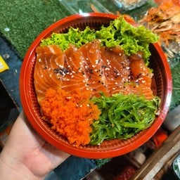 ข้าวหน้าแซลมอนดอง