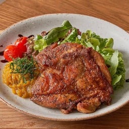 สเต็กไก่ย่างซอสฟักทอง