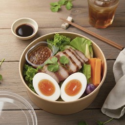 Rice Mixed With Chili Paste + Grilled Pork + Salted Egg