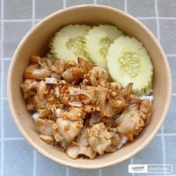 ทอดกระเทียม(ราดข้าว)