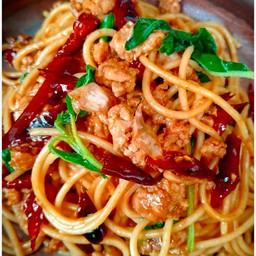 สปาเก็ตตี้ ผัดกะเพรา