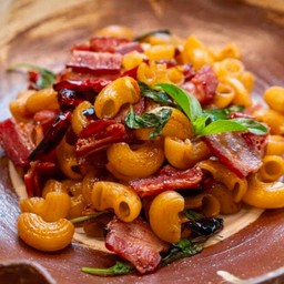 มักกะโรนี ผัดพริกแห้ง ปลาทู