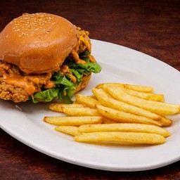 เบอร์เกอร์ไก่สไปร์ซี่ทอด