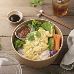 Rice Mixed With Chili Paste + Scrambled Eggs