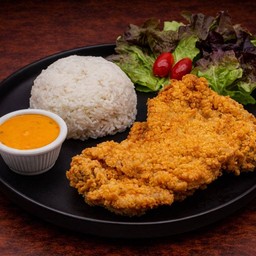 ข้าวไก่สไปร์ซี่ทอด