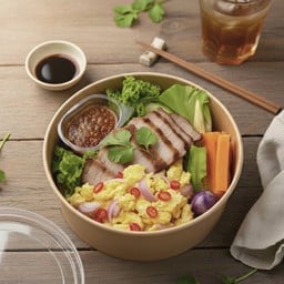 Rice Mixed With Chili Paste + Grilled Pork + Scrambled Eggs With Shallots