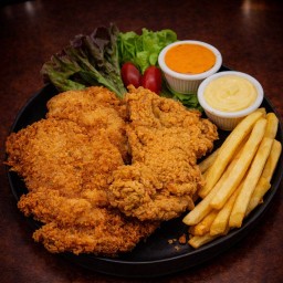 สเต็กไก่สไปร์ซี่ทอด + อกไก่ทอด