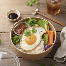 Rice Mixed With Chili Paste + Fried Egg