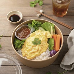 Rice Mixed With Chili Paste + Scrambled Eggs