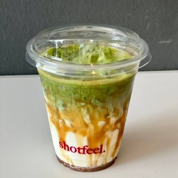 Matcha caramel latte