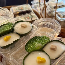 ตะโก้ไส้รวม เผือก+สาคูข้าวโพด+สาคูลำไย