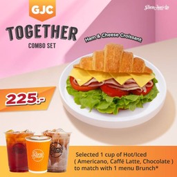 Set 2 Ham & Cheese Croissant + American / Latte / Chocolate