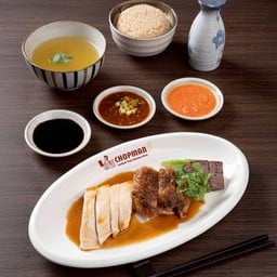 ข้าวมันไก่ต้มผสมไก่อบซอสหอมใหญ่โชยุ Size L