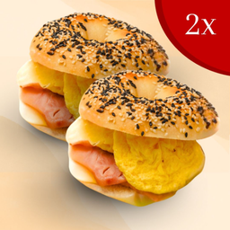 2x Ham Egg Cheese Bagel
