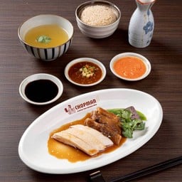 ข้าวมันไก่ต้มผสมไก่อบซอสหอมใหญ่โชยุ Size M