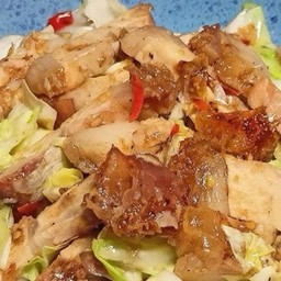 ข้าวราดกะหล่ำปลีหมูกรอบ #80