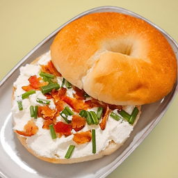 Bacon Spring Onion Cream Cheese Bagel