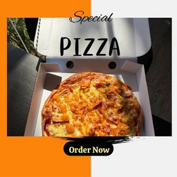 พิซซ่า หน้าแฮม เบคอน ไส้กรอก ชีส