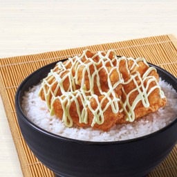 ข้าวไก่คาราเกะ วาซาบิมายองเนส