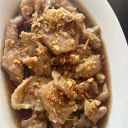 (กับบข้าว)หมูกระเทียม