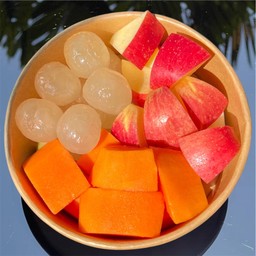 ลำไยพวงทอง + แอปเปิ้ลแดง + มะละกอ