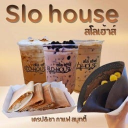 ร้านสโลเฮ้าส์ เครป & ชาไทย ชานม กาแฟ ผลไม้สมูทตี้ สาขาท่าน้ำนนท์