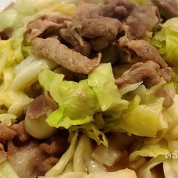 ผัดกะหล่ำปลีหมูชิ้น กับข้าว #70
