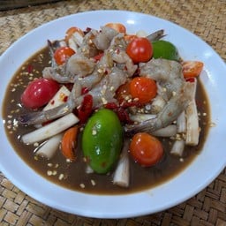 ตำไหลบัวปลาร้ากุ้งสด