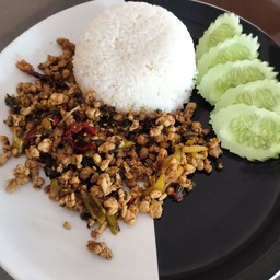 ข้าวกิมจิยูนนานหมูสับ 醃菜炒肉 Kimchi Yunnan Pork