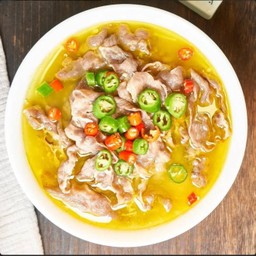 4-ซุปทองเนื้อแผ่นเผ็ดเปรี้ยว