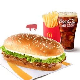 [อร่อยซ่ากับโค้ก] มั่งมีเบอร์เกอร์หมู (L)