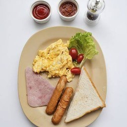 ไข่กวนหมูแฮม