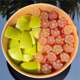 แอปเปิ้ลเขียว + องุ่นแดงไร้เม็ด