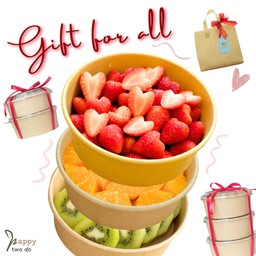 🎁 Gift for All เซ็ตผลไม้ของขวัญสุขภาพดี ผูกโบว์ใส่ถุงเก็บอุณหภูมิ