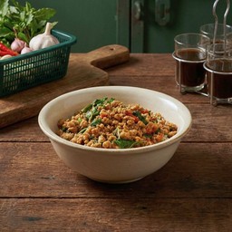 ข้าวกะเพราหมูสับพริกขี้หนู