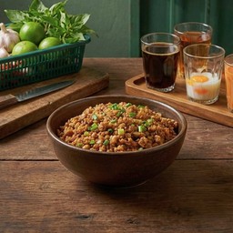 ข้าวหน้าหมูสับผัดซีอิ้ว