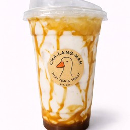 นมสดคาราเมล (แก้วใหญ่ 22 ออนซ์)