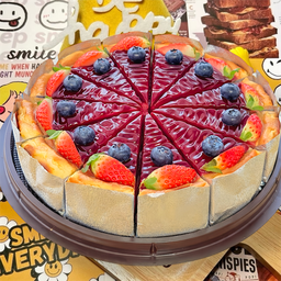 ชีสเค้ก ( 3ปอนด์ ) - Mix Blueberry - ฟรีป้ายปัก HBD