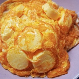ข้าวใข่เจียวหน้าเต้าหู้ใข่