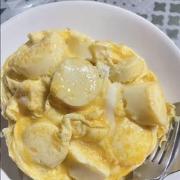 ข้าวใข่ข้นหน้าเต้าหู้ใข่