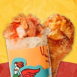 Set กินคนเดียว  เหนียวไก่แร็พทะลัก Extra Chicken + ไก่ทอดประเทศหาดใหญ่