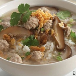 ข้าวต้มหมูสับเห็ดหอม