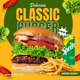 Set เบอร์เกอร์เนื้อ คลาสสิค