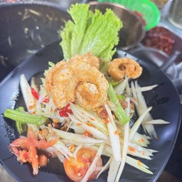 ตำไทย+แค็ปหมู