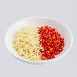 พริกสับ กระเทียมสับ