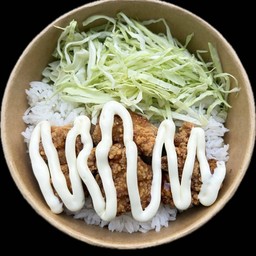 ข้าวไก่คาราเกะ ซอสมาโย