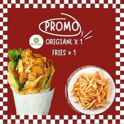 [เซตสุดฮิต] Wedgd Potato + แร๊ปอกไก่ไม่แห้งโปรตีนสูง