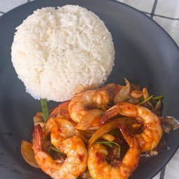 ข้าวกุ้งผัดพริกเผา