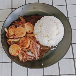 ข้าวหอยเชลล์ผัดพริกเผา