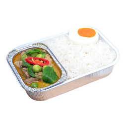 Green Curry With Rice and Salted Egg
